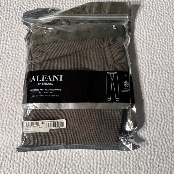 Alfani Other - New Alfani Men's Size L Olive Thermal Knit Waffle Pants